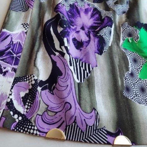 NWT - Versace Collection Multicolor Cap-sleeve dress - Made in Italy- IT 44 - Picture 4 of 8